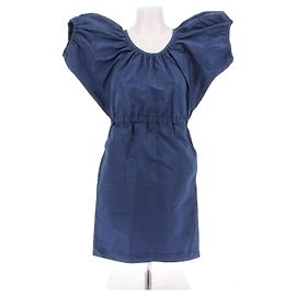 Miu Miu Blue Puff Sleeve Dress Blue