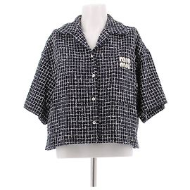 Miu Miu Veste à carreaux marine Navy blue