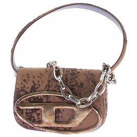 Diesel Borsa "1 DR" in velluto marrone Marrone