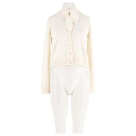 SéZane Cardigan aus Wolle in Off-White Weiß
