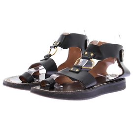 Isabel Marant Sandálias pretas em couro Preto