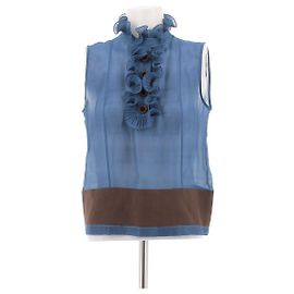 Chloé Blouse sans manches bleue Blue