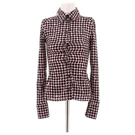 Gucci Camicia di seta rosa a pois neri (2004) Rosa