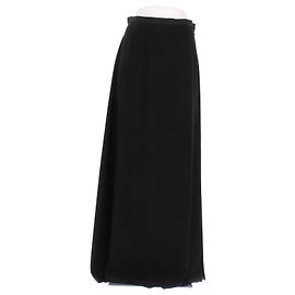 Maison Martin Margiela Saia longa de seda preta Preto