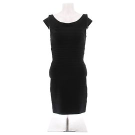 Herve Leger Schwarzes Kleid Schwarz