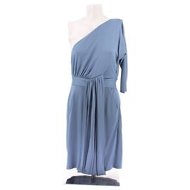 Catherine Malandrino Blue Silk Dress S Blue