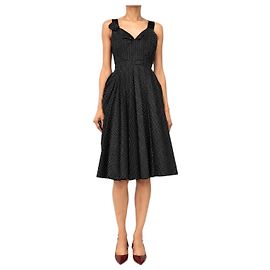 Prada Abito slip a micro pois nero e verde - size UK 6 Nero