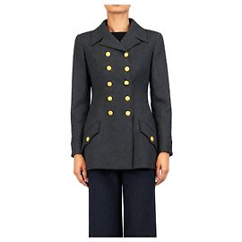Chanel Grey vintage 1996 wool double-breasted jacket - size UK 10 Other