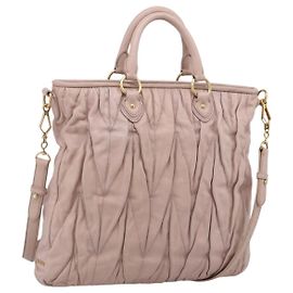 Miu Miu Matelasse Sac à Main Cuir 2way Pink Gold Autre