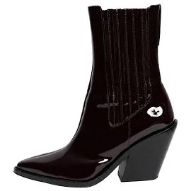 Iro Botas cowboy de piel charol burdeos - talla EU 40 Otro