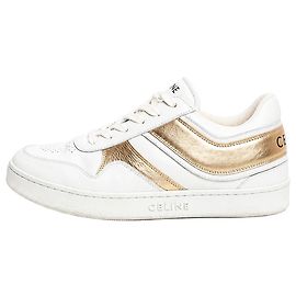 Céline White and gold leather trainers - size EU 37 Other