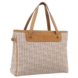 Céline CELINE Bolsa de Mão C Macadam Canvas Bege Tom Dourado Outro
