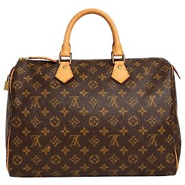 Louis Vuitton Brown Monogram canvas Speedy top handle bag Other