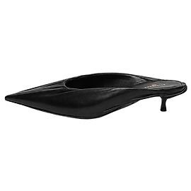 Balenciaga Black leather Knife kitten heel mules - size EU 39 Other