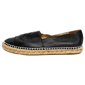 Chanel CC Espadrilles aus schwarzem Lammleder - Größe EU 42 Andere
