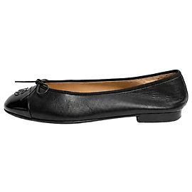 Chanel Black leather ballet flats - size EU 41.5 Other