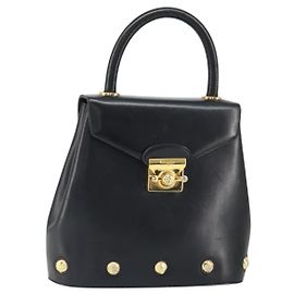 Salvatore Ferragamo Sac à main Cuir Noir Or Autre