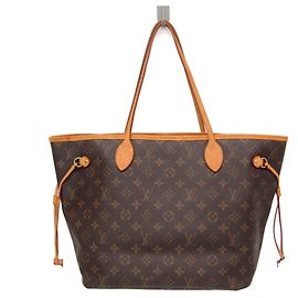 Louis Vuitton Monogram Neverfull MM Tote Bag Braun