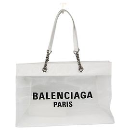 Saco Tote Balenciaga Duty Free Mesh Branco