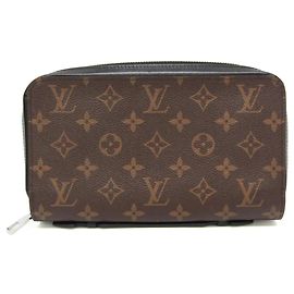 Cartera Zippy XL Louis Vuitton Monogram Macassar Castaño Negro