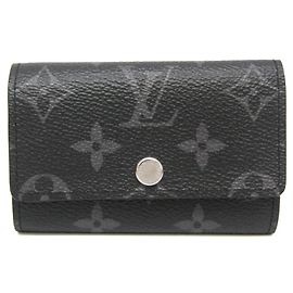 Louis Vuitton Monogram Eclipse 6 Key Holder M82603 Schwarz