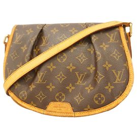 Borsa a tracolla Louis Vuitton Monogram Menilmontant PM Marrone