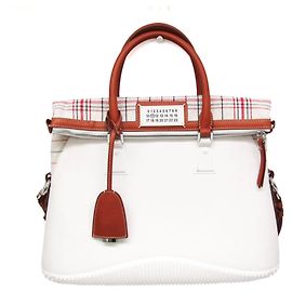 Maison Martin Margiela Maison Margiela 5AC Medium Handbag Brown White