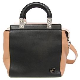 Givenchy HDG Women's Leather Handbag Black Pink Beige