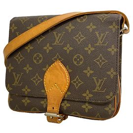 Borsa a tracolla Louis Vuitton Monogram Cartouchiere MM Marrone