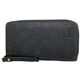 Louis Vuitton Monogram Empreinte Zippy Wallet Black