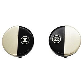 Orecchini a clip Chanel neri e argento Nero Argento