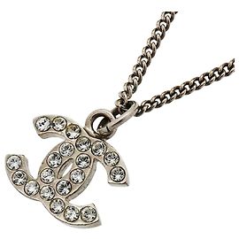 Chanel Silberkette mit Strasssteinen Silber