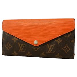 Louis Vuitton Tri-fold Long Wallet Brown Other
