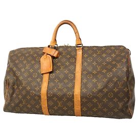 Louis Vuitton Boston Monogram Keepall 55 Marrom