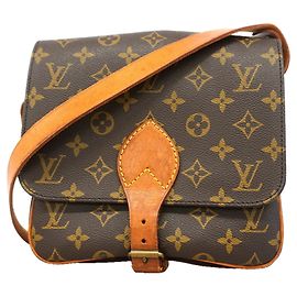 Borsa a tracolla Louis Vuitton Monogram Cartouchiere MM Marrone