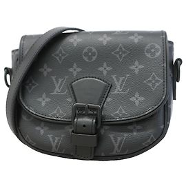 Borsa a tracolla Louis Vuitton Monogram Eclipse Montsouris PM Nero