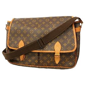 Borsa a tracolla Louis Vuitton Monogram Gibeciere GM Marrone