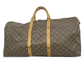 Louis Vuitton Monogram Keepall 60 Boston Tasche Braun