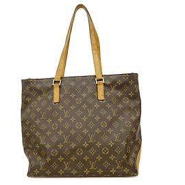 Louis Vuitton Monogram Cabas Mezzo Tote Bag Brown