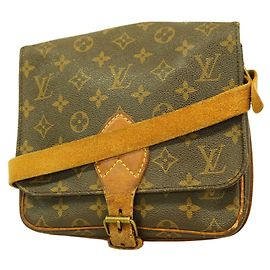 Borsa a tracolla Louis Vuitton Monogram Cartouchiere MM Marrone