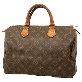 Sac à main Louis Vuitton Monogram Speedy 30 Marron
