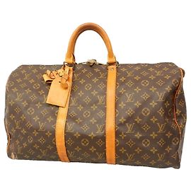Borsa Boston Louis Vuitton Monogram Keepall 50 Marrone