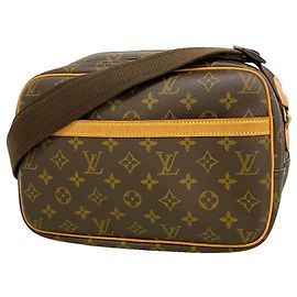 Borsa a tracolla Louis Vuitton Monogram Reporter PM Marrone