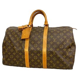 Bolso Louis Vuitton Boston Monogram Keepall 45 Castaño
