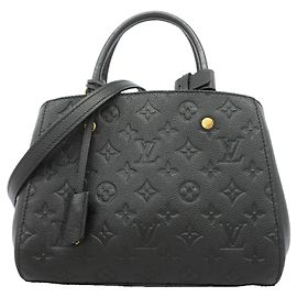 Louis Vuitton Monogram Empreinte Montaigne BB Handtasche Schwarz