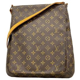 Borsa a tracolla Louis Vuitton Monogram Musette Marrone
