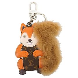 Porte-clés Grelot Monogram Portefeuille Squirrel Louis Vuitton Marron