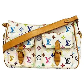 Sac à épaule Louis Vuitton Monogram Multicolor Lodge GM Blanc
