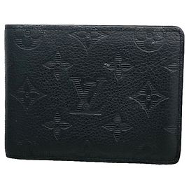 Louis Vuitton Monogram Shadow Portefeuille Multiple Wallet Black