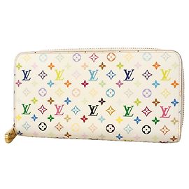 Louis Vuitton Monogram Multicolor Zippy Wallet Pink